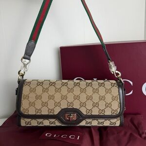 New Gucci Original Gg Fabric small Luce Shoulder Bag